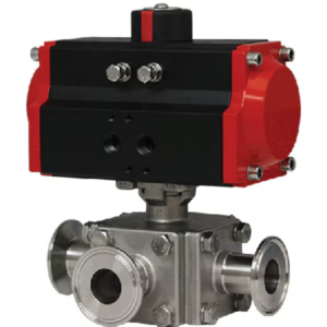 Dwyer WE33 3-Way Tri-Clamp Ball Valve | Sanitary Automated Valve