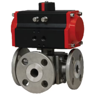 Dwyer Series WE34 3-Way Flanged Stainless Steel Ball Valve | Automated Flow Control