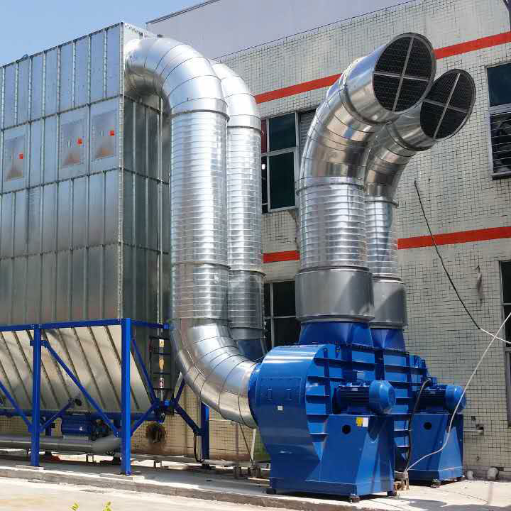 Dust collector monitoring instrumentation installed on industrial filtration system measuring airflow and particulate control